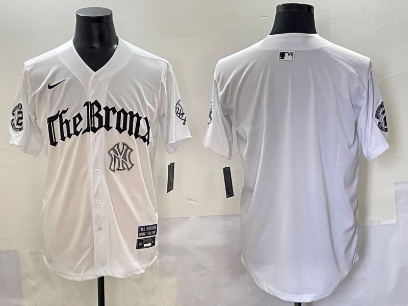 Men 2025 New York Yankees Blank White Five generations Joint Name Nike MLB Jersey style 6->new york yankees->MLB Jersey